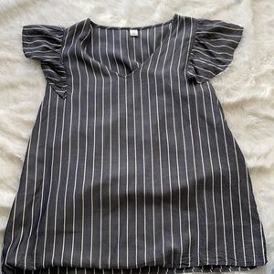 Gray striped blouse